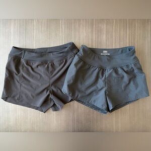 Abercrombie Kids & Athleta Girl Lined Black shorts.